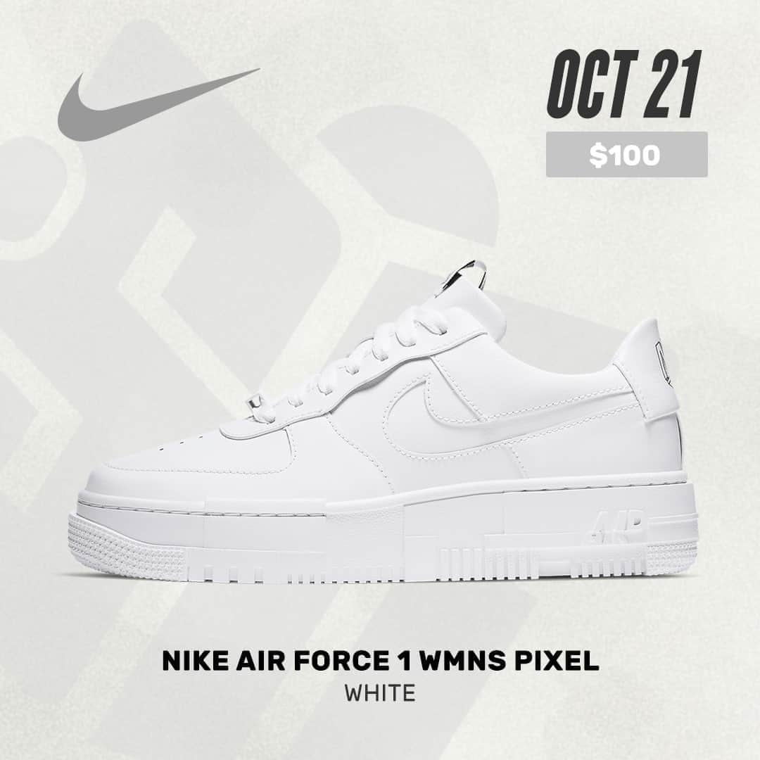 Sneaker Newsさんのインスタグラム写真 - (Sneaker NewsInstagram)「#SNReleaseAlert : The Nike Air Force 1 Low WMNS Pixel is officially dropping on October 21st for $100. Hit the link in our bio for a closer look.」10月12日 11時00分 - sneakernews