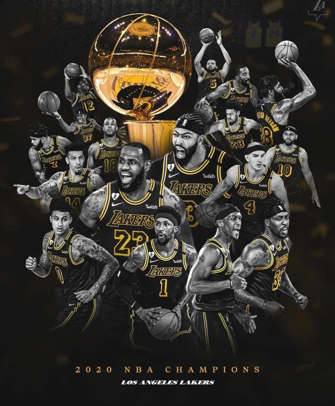 ネイト・ロビンソンのインスタグラム：「Congrats to @kingjames & the @lakers well deserved」