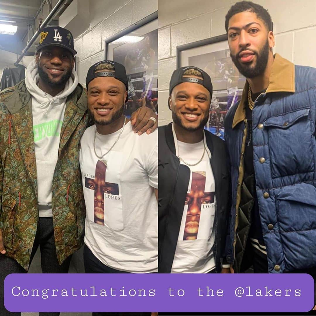 ロビンソン・カノのインスタグラム：「@kingjames @antdavis23 congrats god bless you guys this is for Kobe」