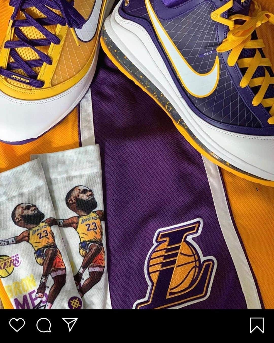 Stanceのインスタグラム：「Congrats to the @lakers on winning the chip 🏆 🏀 👏!!! 📸 @htown_hypebeast」