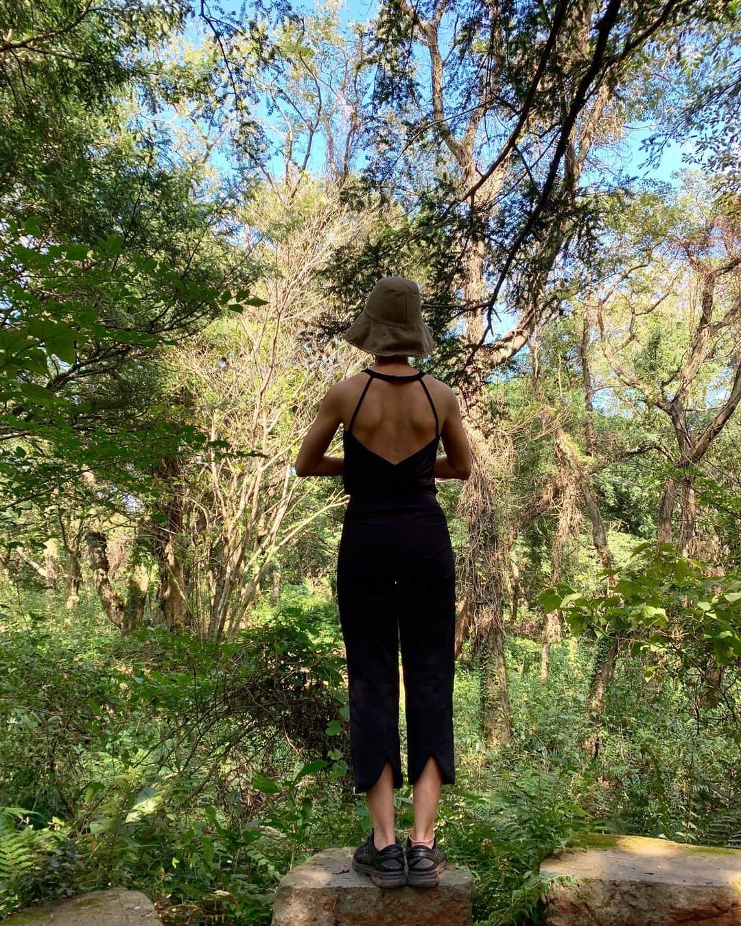 チン・ソヨンのインスタグラム：「#나마스테🙏 🌳🌳🌳」