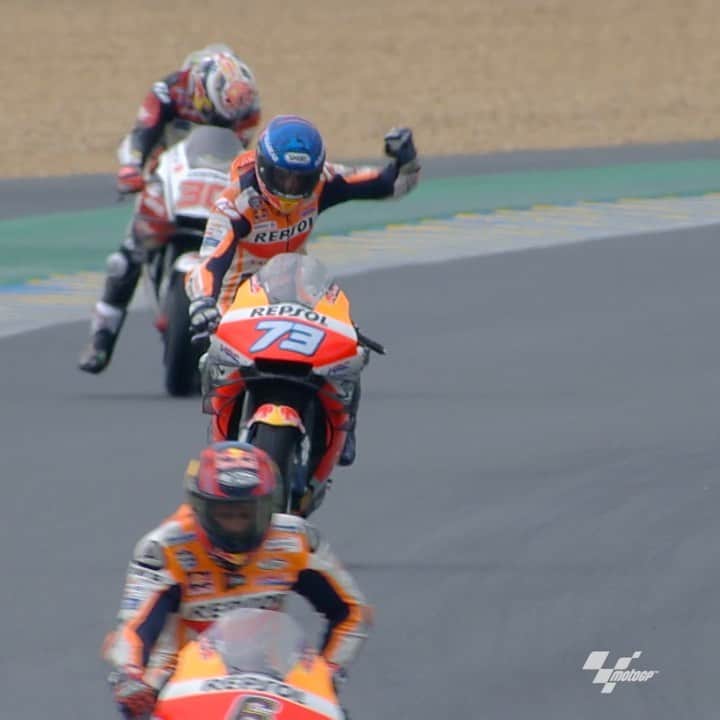 レプソル・ホンダのインスタグラム：「18th to 2nd and 21st to 8th, @alexmarquez73 and @stefanbradl6 were in a fighting mood yesterday!  #FrenchGP 🇫🇷」