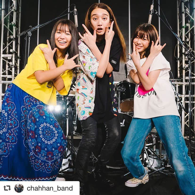 白石聖のインスタグラム：「#Repost @chahhan_band  #時をかけるバンド」