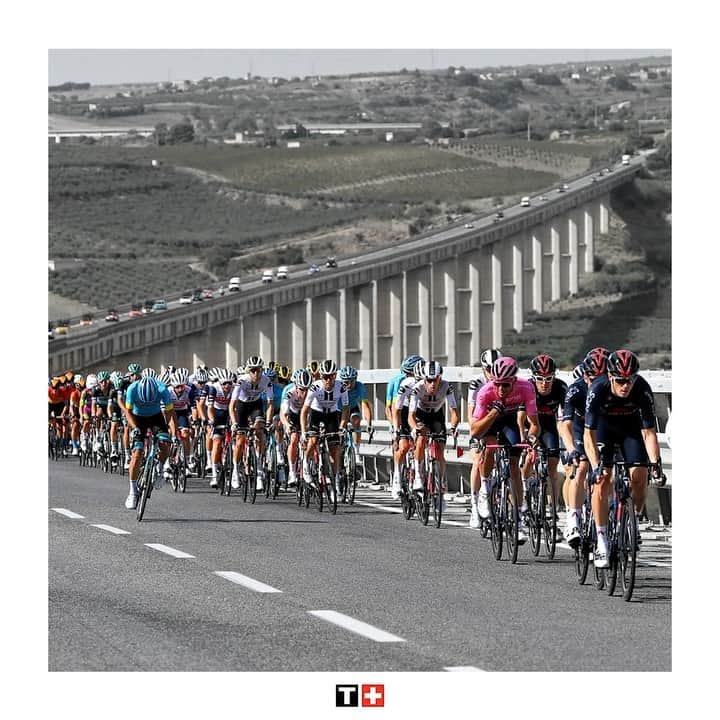 ティソのインスタグラム：「Giro d’Italia is almost half way down and we can’t wait to discover who will celebrate on the podium upon the arrival in Milano.  #Tissot #Giro2020 #Italia #OfficialTimekeeper @giroditalia」