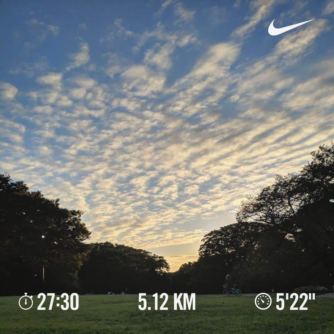 磯部正文のインスタグラム：「雨続きでサボってて からの 晴れラン🏃🏻」