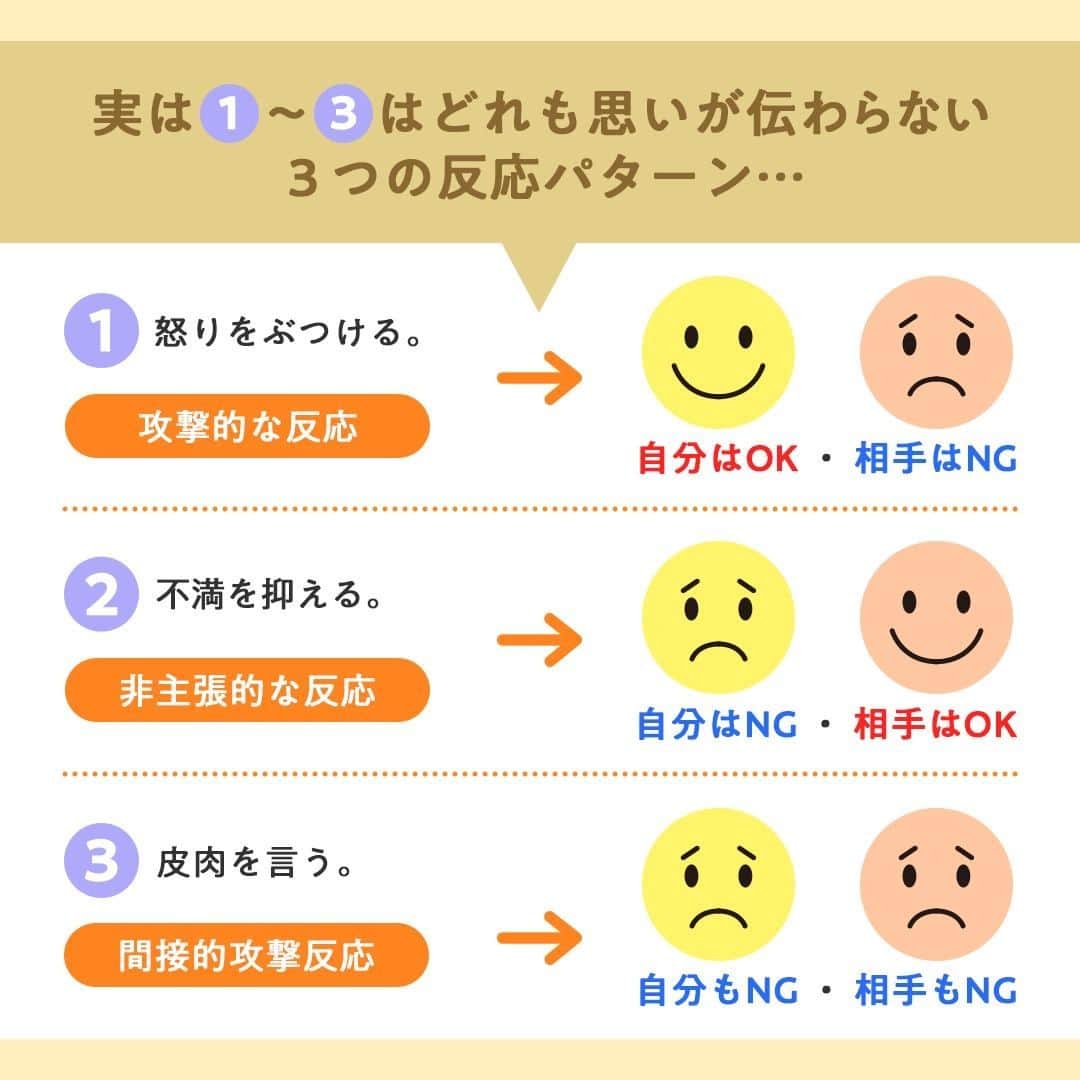 生涯学習のユーキャンさんのインスタグラム写真 - (生涯学習のユーキャンInstagram)「自分の思いを素直に伝えることをためらっていませんか？﻿ 特に最近人と話す機会が減ったからか、距離感を図ったり、意見を言うことを難しく感じています😔﻿ ﻿ 会話をするときにアサーションを意識すると、自分の思いが上手に伝えられるそうです🙆﻿ ぜひ、試してみてください😊﻿ ﻿ 本日は、#コミュニケーションスキルアップ 講座から、アサーションに関するケーススタディをご紹介しました♪﻿ 講座の詳細はユーキャン(@ucan_official)のプロフィールにあるURLをタップして検索🔎﻿ ﻿ ﻿ #ユーキャン #ユーキャンで資格 #資格 #資格取得 #資格勉強 #勉強 #勉強法 #勉強垢 #勉強垢さんと繋がりたい #大人の勉強垢 #おとなの勉強垢 #自分磨き #習い事 #レッスン #コミュニケーション #アサーション #コミュニケーション術 #コミュニケーション力 #言葉 #対人関係 #自己啓発 #人生 #心 #ポジティブ #思いやり #心理学 #人とのつながり #伝え方 #おすすめ講座」10月12日 17時00分 - ucan_official