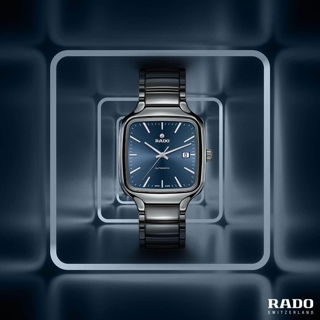 ラドーのインスタグラム：「There isn’t a Rado design that’s more iconic than our square watch. Feel the True Square in all its glory. #RadoTrueSquare #Feelit」