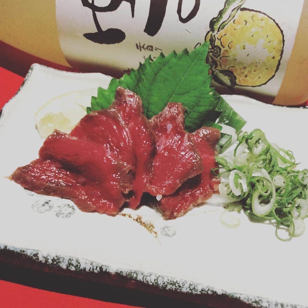 のインスタグラム：「#馬肉#ゆずの小町布施 #九州魂布施 #おすすめ #推し #個室 #居酒屋 #日本酒 #ゆず酒 #馬肉 #馬肉たたき #馬肉ゆっけ #馬刺し」