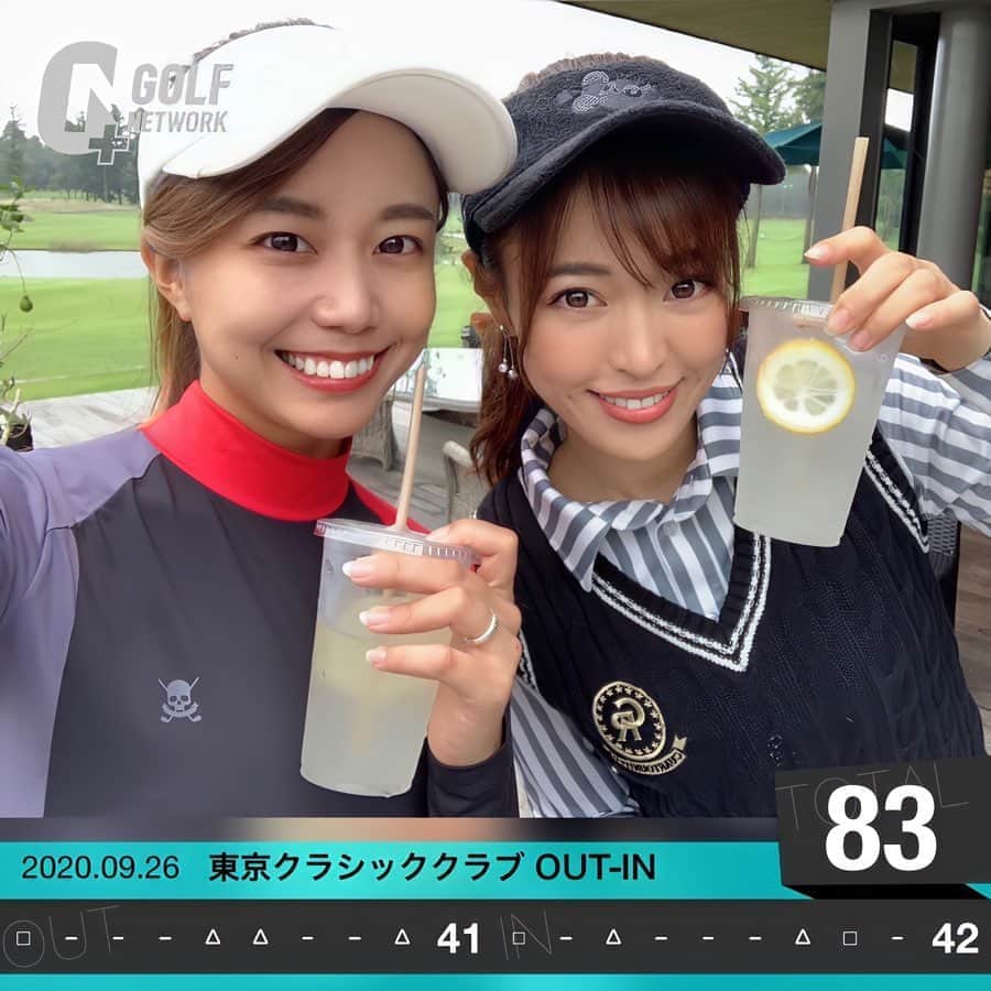 のインスタグラム：「こんばんは⭐️ . この前半年以上ぶりにとしみさんとラウンド⛳️💕👭 . UUUMでいつもとしみさん見てるから全然久しぶりな感じしなかったけど😌 . この日はたくさんPARを取れたけど、前後半どっちもスタートホールでやらかしちゃったから反省💦😳 パット数は32だったからいつも通り✨🏌️‍♀️ . そして、明日から2人でとある場所に行きます😌 .  #ゴルフ#ゴルフ女子#golf#golfgirl#golfswing#ゴルフスイング#sports#スポーツ#スポーツ女子#골프#골프여자#스포츠#高尔夫球#高尔夫#ゴルフウェア#golfwear#東京クラシック」