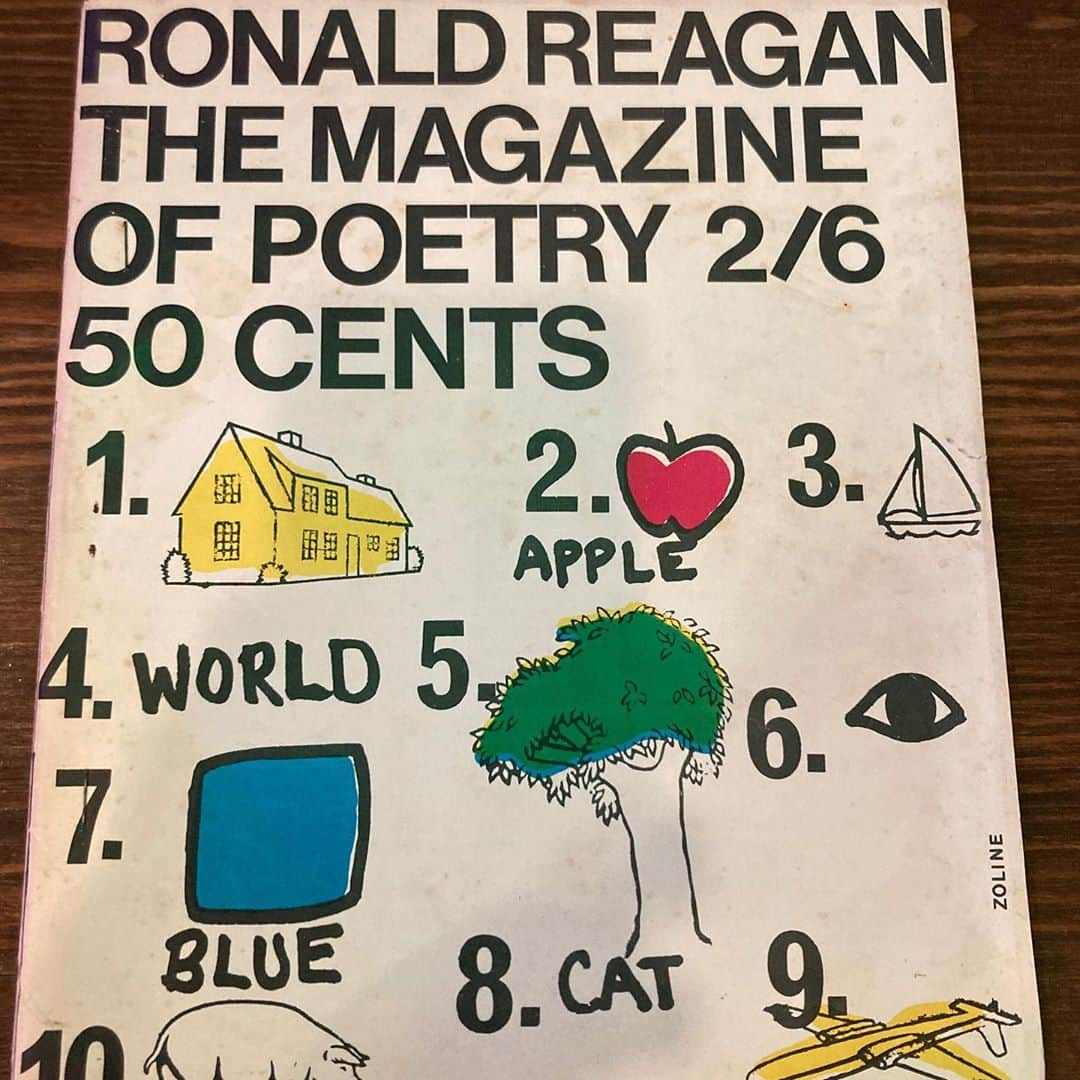 柳下毅一郎のインスタグラム：「I finally GOT this!!! #whyiwanttofuck #ronaldreagan by #jgballard #johnsladek #pamerazoline #amherebooks #zine #poetry #1968」