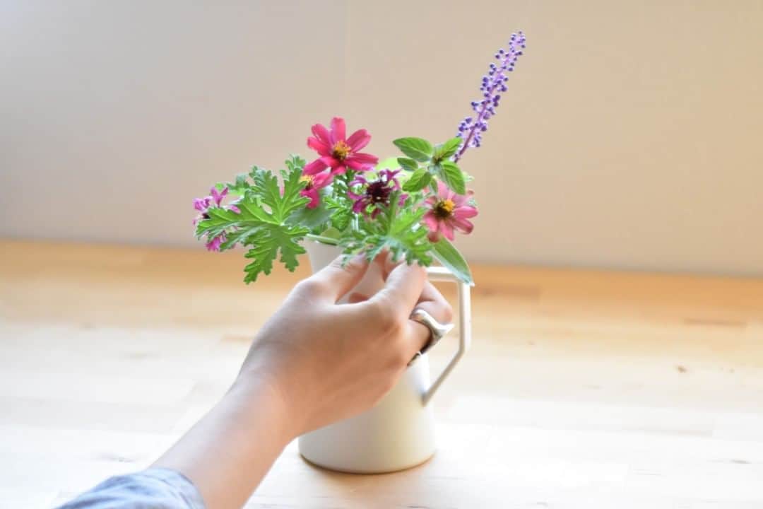 LOVEGREEN -植物と暮らしを豊かに。さんのインスタグラム写真 - (LOVEGREEN -植物と暮らしを豊かに。Instagram)「［フラワーベース］ . 編集部員がバルコニーで摘んだお花の花あしらいにチャレンジ✿ 花瓶は「migiwaフラワーベース」を使用しています。 . 陶器でできたmigiwaフラワーベース。 シンプルなデザインはお花の可憐さを引き立ててくれます。 . さらに、底が少しだけ広くなっているこのフォルム。 花瓶全体に安定感が生まれ、お花をバランス良く生けられるポイントでもあります。 . 一輪だけはもちろん 今回のようにお花をたくさん生けてもすっきりまとまるんですよ。 . お花を飾るのが楽しみになるフラワーベース。 詳しくはLOVEGREEN STOREをご覧ください🙆‍♀️ . . #migiwaフラワーベース #みぎわフラワーベース #フラワーベース #シンプルな暮らし #シンプルライフ #暮らしを楽しむ #日々の暮らし #シンプルデザイン #賃貸暮らし #植物 #植物のある暮らし #植物のある生活 #植物と暮らす #植物が好き #インテリア雑貨 #北欧インテリア #インテリア小物 #インテリア好き #インテリア植物 #インテリアフラワー #ナチュラルインテリア #花 #花のある暮らし #花束 #花瓶 #伊万里焼 #花のある生活 #花器 #賃貸インテリア #flowers」10月12日 21時00分 - lovegreen_official