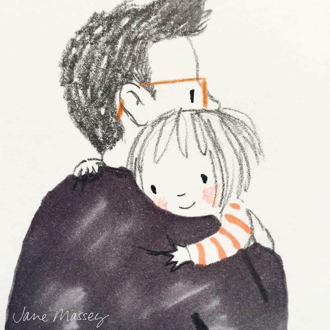 Jane Masseyさんのインスタグラム写真 - (Jane MasseyInstagram)「A virtual hug for a grey Monday. 🧡 #hugtober set up by @dapsdraws」10月12日 21時03分 - janemasseyillustration