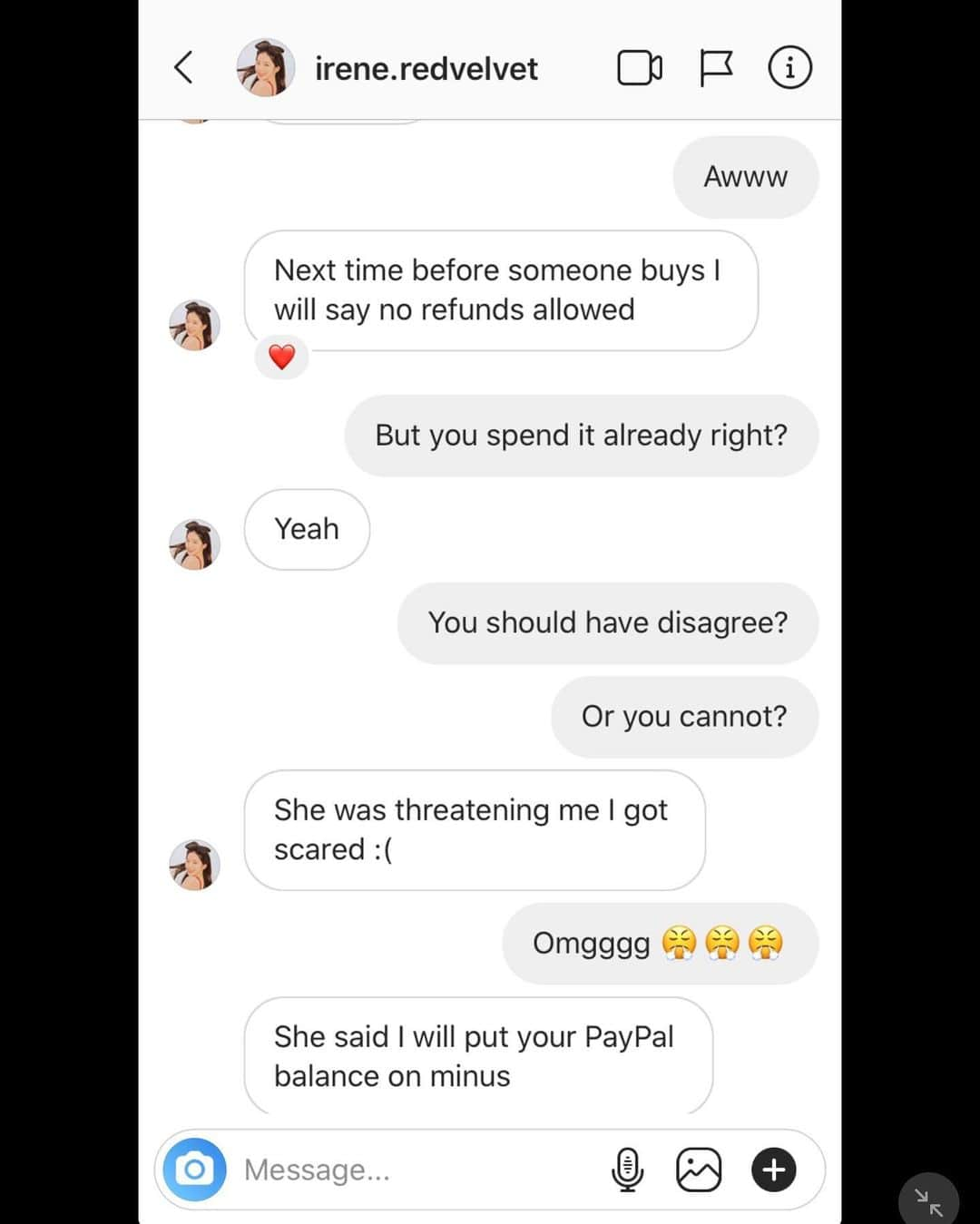 スルギさんのインスタグラム写真 - (スルギInstagram)「As you all know, me and irene.redvelvet used to be friends before this happened. (He blocked me after knowing all his lies and scam) I was really shocked at first but yes, HE scammed someone. If you can’t understand what I’m saying, please read the latest post of @cling_98! Some of their conversations and proofs are there. HE sold his account (irene.redvelvet) for $500, buyer got the account after paying for it thru paypal but after few days irene.redvelvet retrieved the account and blocked the buyer.  ⚠️ PLEASE BEWARE OF THIS ACCOUNT, HE IS ALSO THE OWNER OF @/brightbaeby (this account is not associated with the account of fansite in twitter. They have the same username but different people) & @/fairyboyin and not sure about this one @/itzy_shinryujins ⚠️  ‼️PLEASE REPORT @/irene.redvelvet AS SCAM‼️ Report —> It’s inappropriate —> Report account —> It’s posting content that shouldn’t be on instagram —> Scam or fraud」10月12日 22時28分 - kristiandawal29