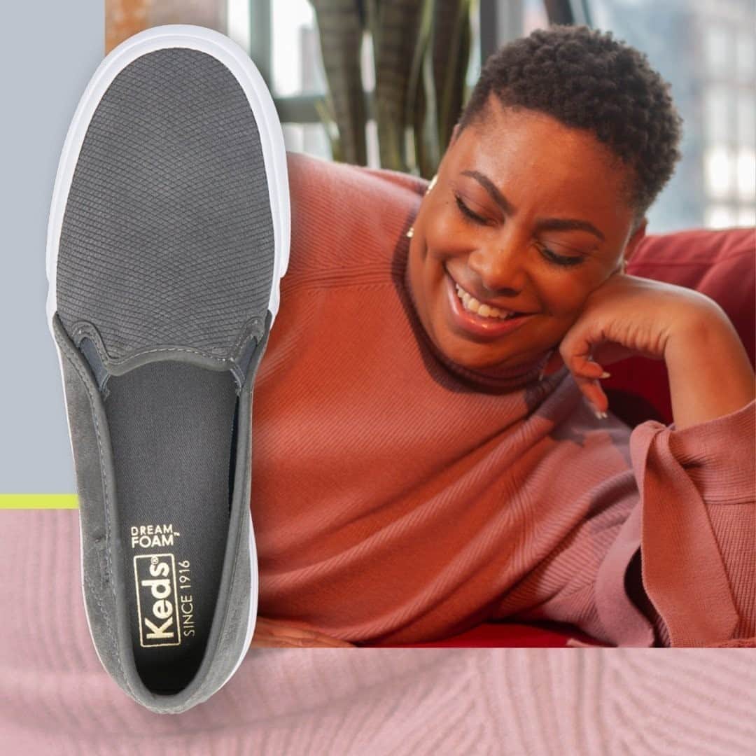 のインスタグラム：「“Our society is pretty tough on cookie cutter expectations for careers...especially for the professional woman.”  Deborah challenges expectations in the suede gray Double Decker sneaker.」