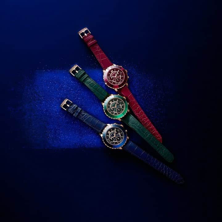 のインスタグラム：「Dare to be bold at all times with a statement Octea Lux Chrono Watch. #Swarovski125years」