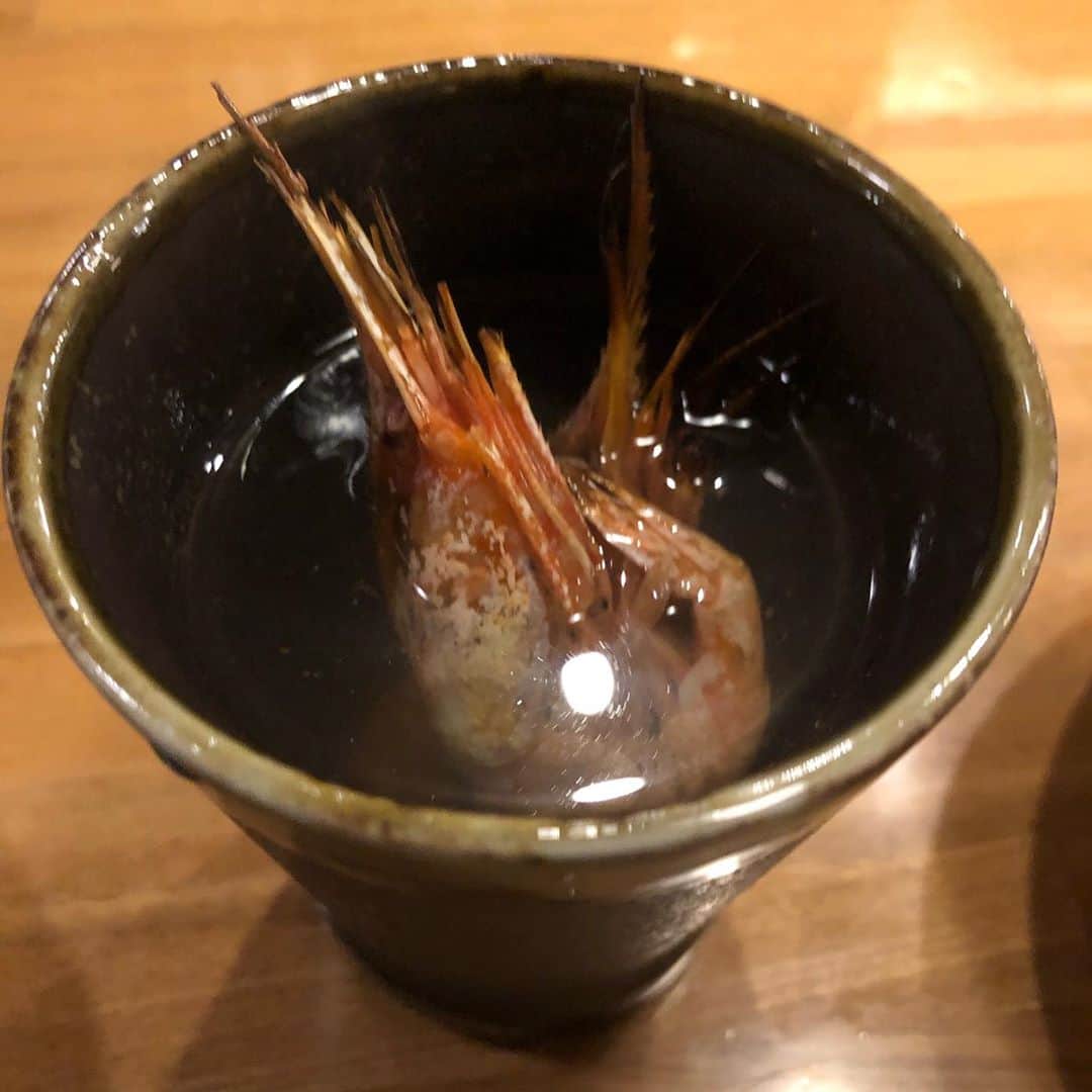 たまたまこさんのインスタグラム写真 - (たまたまこInstagram)「22ハツ目函館ラストは  #海光房 🦑 やっぱり〆は🦑かな〜ということで、またまた踊り食いww ひれ酒ならぬぼたん海老の燗酒もあって珍しいから飲んでみたけど美味かった！ なまこ酢もいくら丼も岩のりおにぎりもしっかり食べて満足、、 #日本酒 🍶」10月12日 22時54分 - tamarikomari