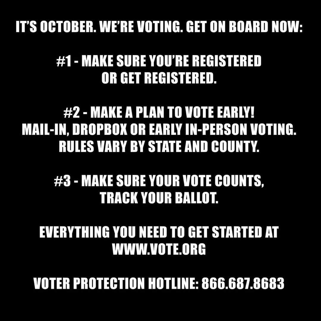 Jason G. Sturgillさんのインスタグラム写真 - (Jason G. SturgillInstagram)「The stakes are high for this year's election, which is why I've joined #artofvotingearly to spread the word about voting early. If we don’t get our act together asap, shit could really hit the fan.   Folks, don't wait until November 3. It's time to vote now.  If you've already voted early, dope. Feel free to share this art and follow @artofvotingearly to get the word out. It's on us.  If not... make sure you’re registered, make a plan to vote, and make your vote count by tracking your ballot! There are so many ways to do it through the month of October: mail-in, drop off, or in-person early voting. No excuses!  Dates and voting laws vary state to state. For all the info you need to get started, visit www.vote.org  Problems at the polls? Call the Voter Protection Hotline at: 866-687-8683 @artofvotingearly @votedotorg   #artofvotingearly #artofvoting #vote #vote2020 #earlyvoting #democracy #ivotedearly #ivoted #votesafe #voteNOW #election2020 #votebymail #votingmatters #yourvotematters #buildbackbetter」10月12日 23時31分 - jgspdx