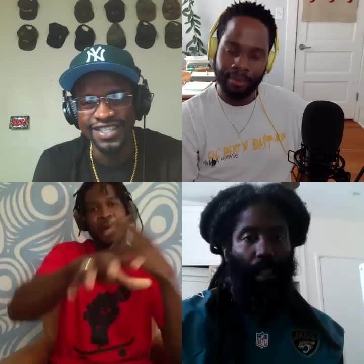 ボルコムのインスタグラム：「TRUE CONVERSATION 🎙️ w/ @fattonyrap Discussing skateboarding and hip-hop with @bukueone @murs316 & @blackdave Listen now at 👉  vol.cm/podcast 👈」