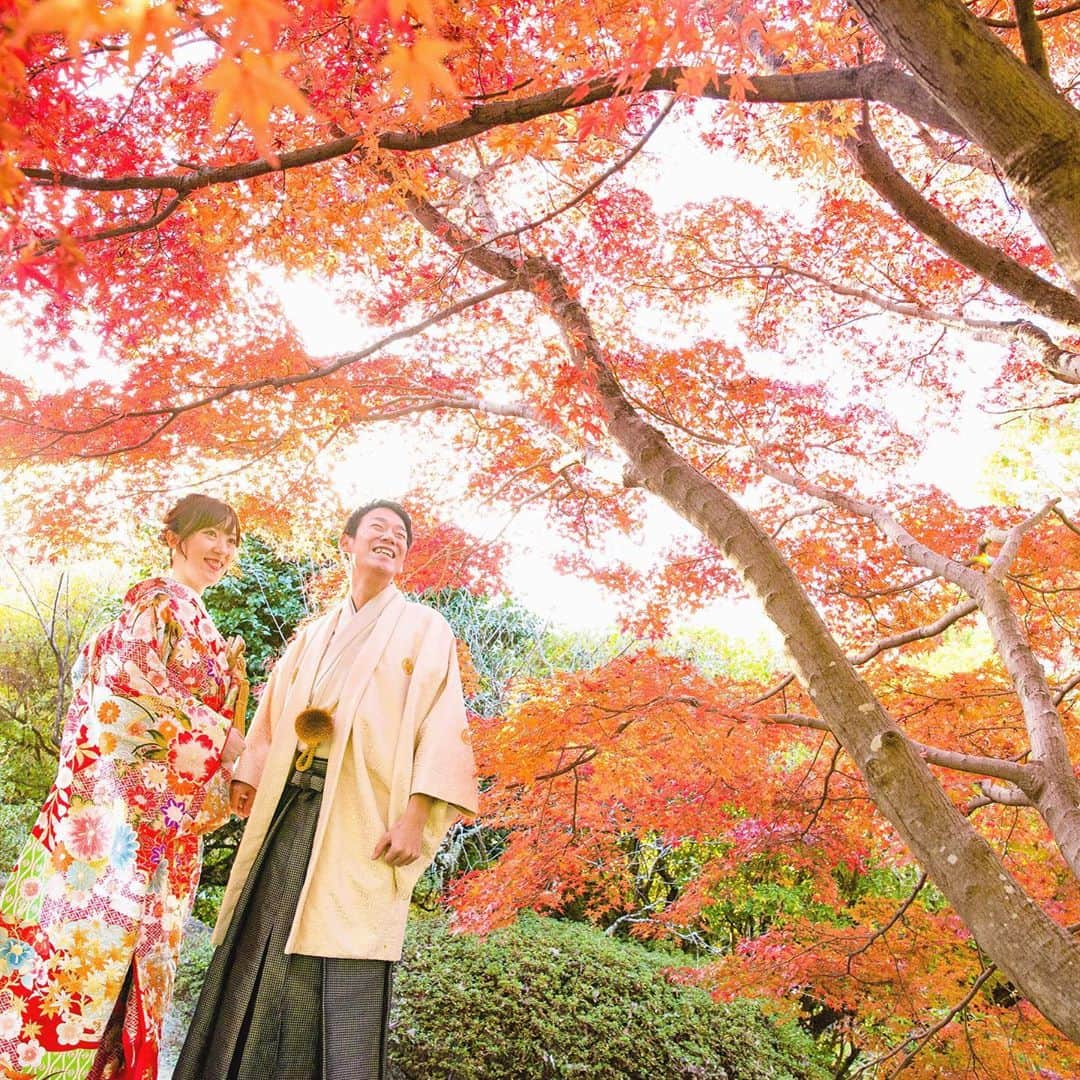 CLAIREのインスタグラム：「紅葉までカウントダウン🍁 ・ @clairebridalstudio」