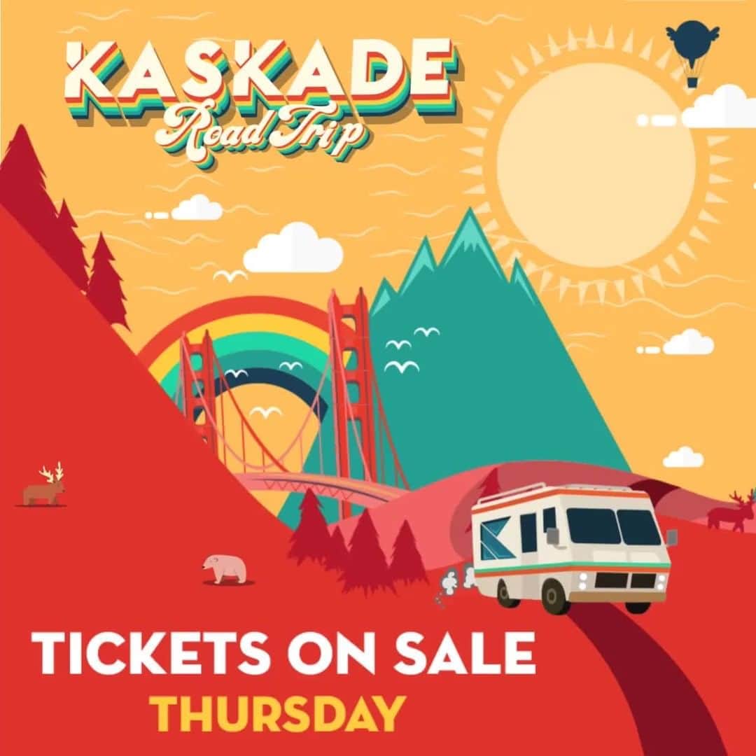 のインスタグラム：「Sign up NOW to get early access to my Road Trip tix:⁠ 💥 KaskadeMusic.com to sign up⁠ 💥Early access = 2 hours before everyone else⁠ 💥Tix on sale Thurs 10/15⁠ 💥Socially distanced and all safety measures enforced ⁠ 💥Anaheim 10/30 + 31⁠ 💥Pleasanton 11/12,13 +14⁠ 💥Ventura 11/20⁠ 💥Del Mar 11/21⁠ 💥Are you with me??」