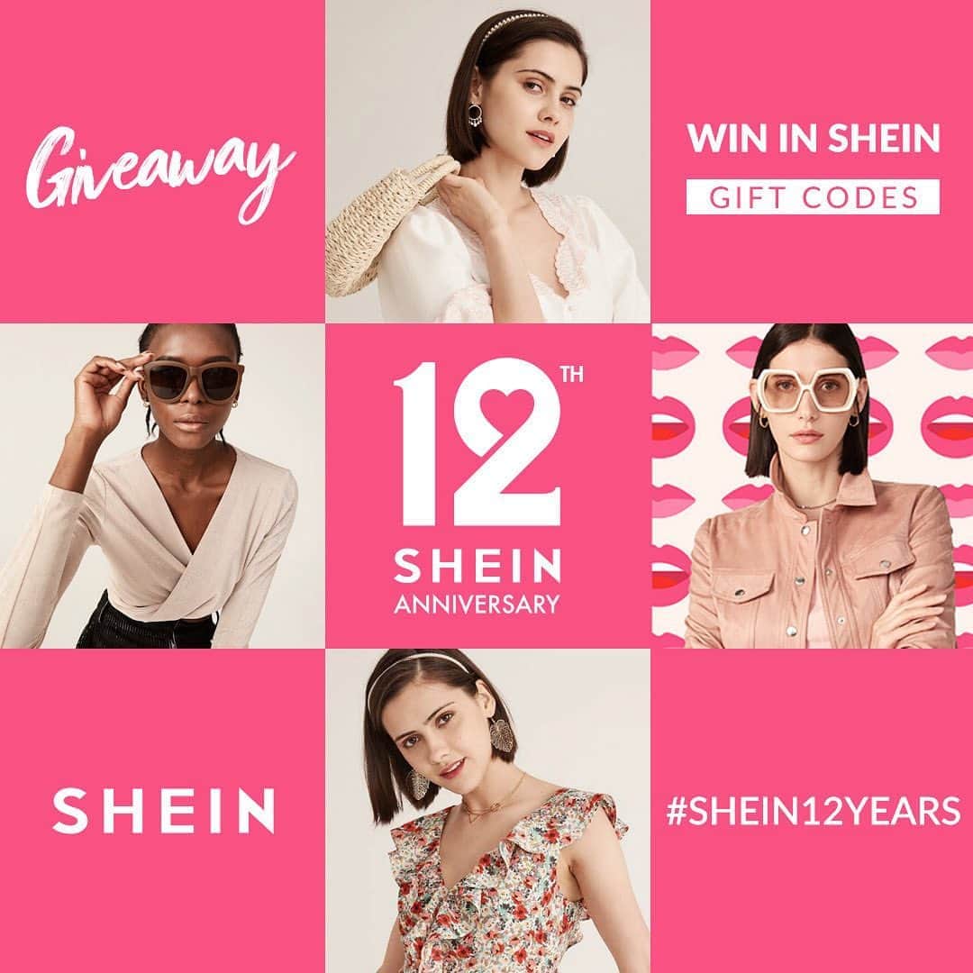 SHEINさんのインスタグラム写真 - (SHEINInstagram)「SHEIN 12th ANNIVERSARY 💖 #SHEIN12YEARS  From 2008 to 2020, SHEIN has been with you for 12 years! 😍 In the past 12 years, SHEIN has been committed to numerous charity events, while continuously striving to strengthen our brand's sense of social responsibility.  In order to do better for our SHEIN babes, we want to reward you for your feedback! ✨  How to enter: 1）Follow @SHEINofficial & like this post 2）Comment: What is some feedback/ideas you have for SHEIN & tag 3 friends! 3）Repost this on your IG with #SHEIN12YEARS  Prizes: 💸12 Winners will each get $120 in SHEIN Gift Codes  Winners will be announced 10/20 in our stories!⁠  Please Note: 1. Your account needs to be public so that we can see your entries. 2. SHEIN reserves the right to final interpretation.」10月13日 2時02分 - sheinofficial