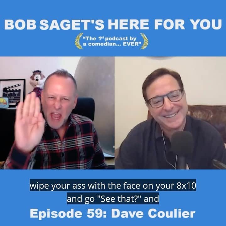 ボブ・サゲットのインスタグラム：「Okay, this is a very special NEW PODCAST EPISODE with my brother @dcoulier - Titled, “Dave Coulier and Bob Talk Cupping Farts and Dealing with Death.” Kids: This ain’t Joey and Danny. SUBSCRIBE & LISTEN at: apple.co/bobsaget @ApplePodcasts @itunes @applemusic @studio71us @studio71uk @studio71fr @studio71it #comedypodcast #podcast」