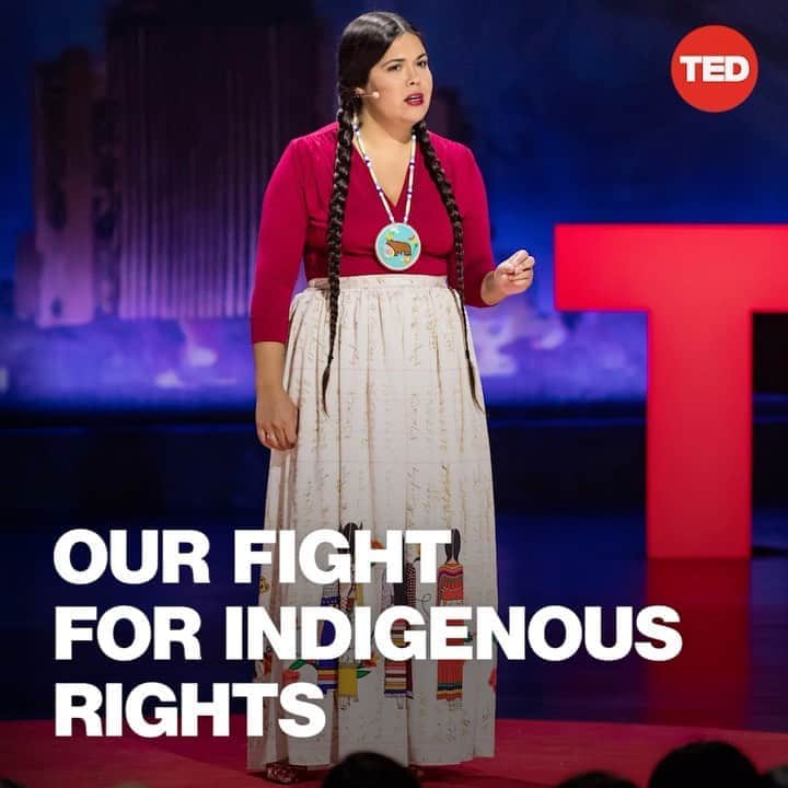 TED Talksのインスタグラム：「Native Americans are one of the fastest-growing demographic groups in the United States, but all too often, their voices are ignored or erased by others. In a TED Talk, tribal attorney and advocate Tara Houska (@zhaabowekwe) explains the systemic problems faced by Native communities — and what non-Native people can do to support them. Watch her full talk at the link in our bio. #IndigenousPeoplesDay」