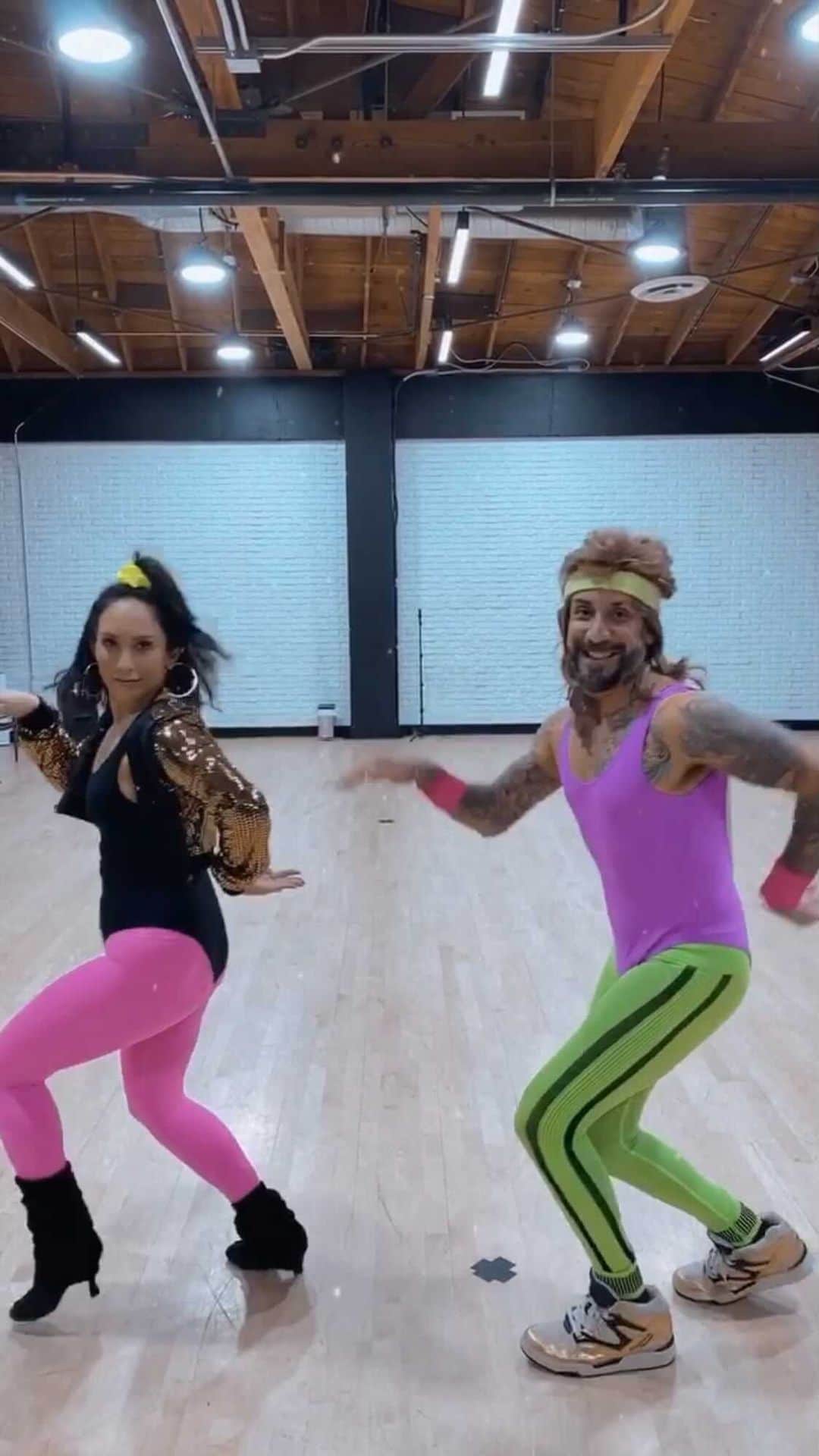 A.J.のインスタグラム：「This perfectly sums up how much fun @cherylburke and I have had preparing for #80sNight. I promise our waltz tonight will be more graceful than this, though, hahaha! We are only a few hours away, please remember to vote for #TeamPrettyMessedUp!!   Starting at 8pm est/7pm cst/5pm pst, text AJ to 21523 and vote online at http://dwtsvote.abc.com, 10x each! Thank you all so much for supporting us on this Journey, we love you!!! #DWTS @dancingabc」