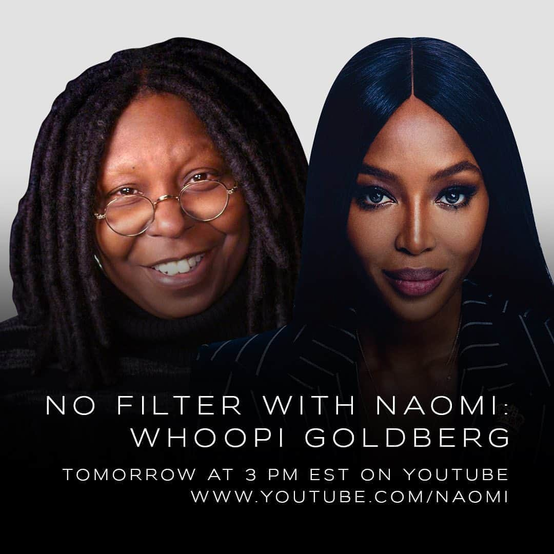 ナオミ・キャンベルさんのインスタグラム写真 - (ナオミ・キャンベルInstagram)「On a brand new episode of @nofilterwithnaomi, my guest is none other than the amazing and legendary @whoopigoldberg! Join us tomorrow, Tuesday, October 13th at 3PM EST! See you soon! ❤️#nofiltertuesdays」10月13日 4時22分 - naomi