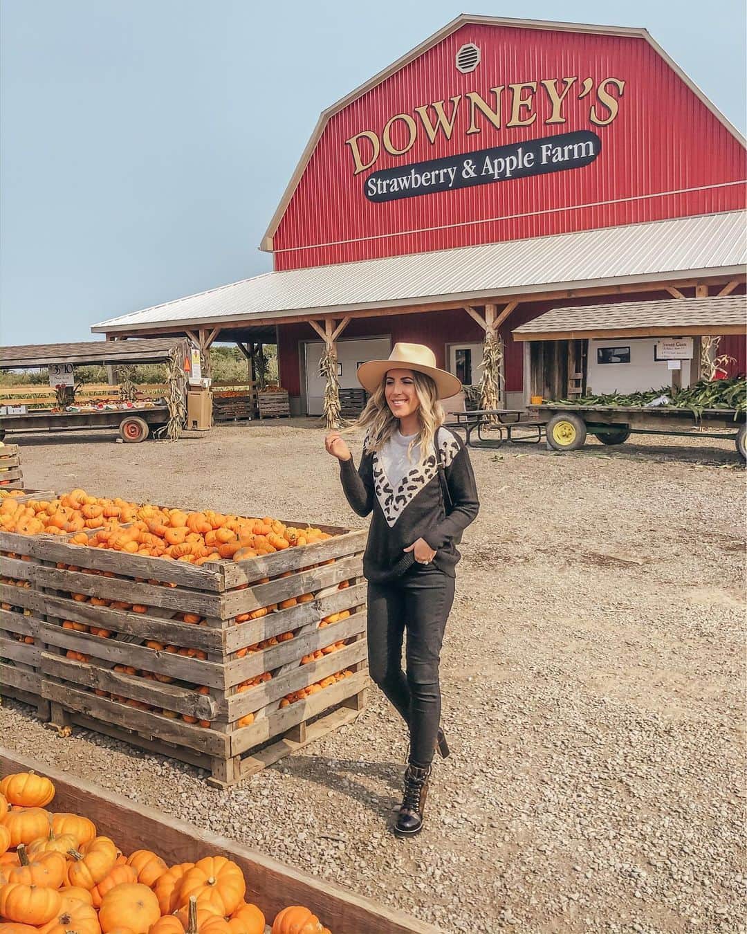 Stephanie Sterjovskiさんのインスタグラム写真 - (Stephanie SterjovskiInstagram)「Out here looking for fresh produce 🍎🍓🎃 ...but if you’re looking for the perfect pair of black denim on sale (I linked one that was distressed like mine and one that wasn’t if ripped jeans aren’t your thing) use code: FALL20 - everything linked on my @liketoknow.it page! http://liketk.it/2Yxej #liketkit #LTKstyletip #outfitoftoday #falloutfits #shopbopsale」10月13日 5時04分 - stephsjolly