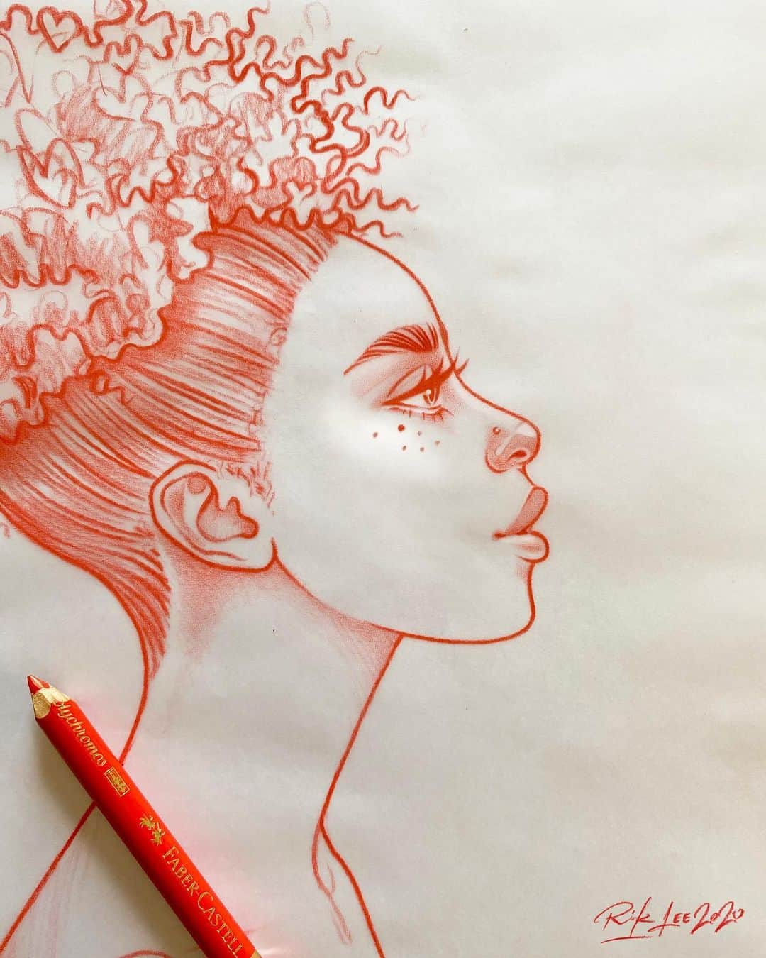 Rik Leeのインスタグラム：「Which zodiac sign is the best fit for this babe? I was thinking that her wide-eyed, hopeful expression would suit Sagittarius. Plus I have a few ideas on how I could incorporate the Sagittarius symbol of an archer.  I’m still learning when it comes to the whole zodiac thing, and know there’s a lot of you out there with far greater knowledge than me. So feel free to let me know your thoughts. Sagittarius? Or does she look like another sign to you? . #riklee #illustration #art #sketch #drawing #zodiac #tattoo #heart」