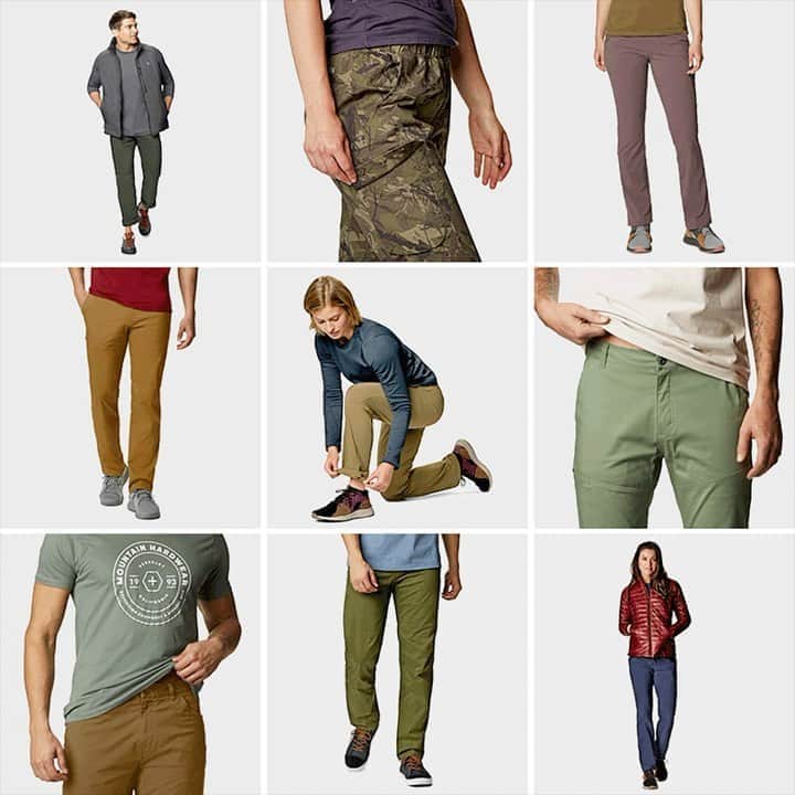 マウンテンハードウェアのインスタグラム：「New durable materials, designs, and colors added to this season’s pants. Check out the latest—link in bio.」