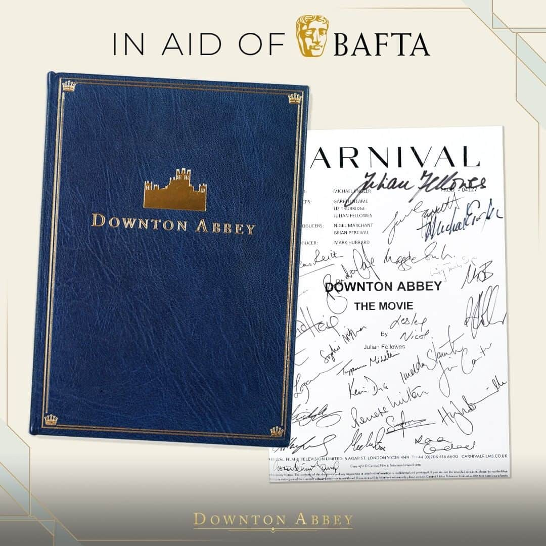 ダウントン・アビーさんのインスタグラム写真 - (ダウントン・アビーInstagram)「Don't miss your chance to own this fabulous limited edition leather bound Downton Abbey movie script signed by members of the cast, donated for sale @bonhams1793  in aid of @bafta charitable activity. Visit: bit.ly/DAxBAFTA for more information!」10月13日 18時37分 - downtonabbey_official