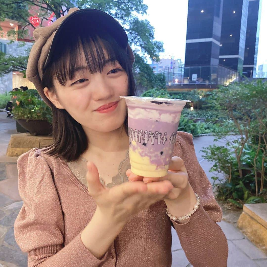 希山愛さんのインスタグラム写真 - (希山愛Instagram)「* #おいもすたぐらむ  今日、10月13日は 大好きな#さつまいもの日 🍠♡  ということで、 #むらさき芋プリンミルク を飲みました🍼  見た目の薄紫色から可愛くて、 ストローで吸うと むらさき芋プリンの優しい甘さが 口いっぱい広がって美味しかった〜☺️！  #お芋好きにはたまらん #お芋  #希山愛 #ばってん少女隊」10月13日 18時43分 - kiyama_ai_official