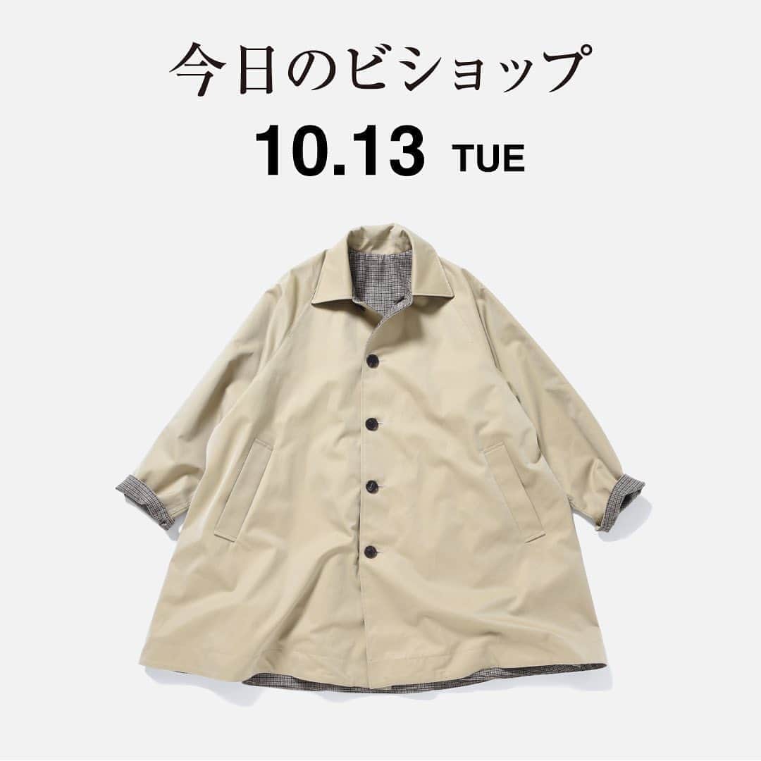 のインスタグラム：「『今日のビショップ』10月13日(火) ・ - TICCA - REVERSIBLE BAL COLLAR SHORT COAT ¥68,000+tax ・ 『今日のビショップ』はHPにてご紹介しております。 ＊トップのリンクよりHPご覧いただけます。 ・ #今日のビショップ #ticca #20AW #bshop #bshop_official」