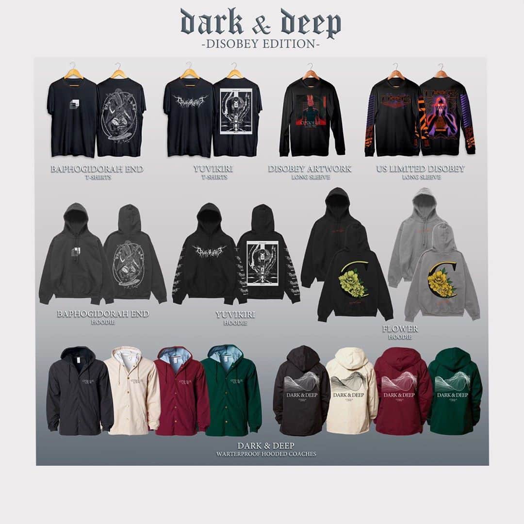 Crystal Lakeのインスタグラム：「DARK & DEEP DISOBEY EDITION POP UP STORE.  October 16th - 18th 13:00 - 21:00  at @MAGICROOMSTORE」