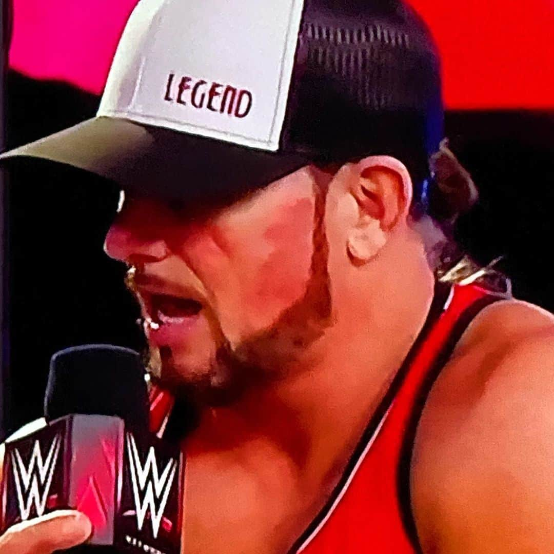 ランディ・オートンのインスタグラム：「I’ve got my hands full rn with @dmcintyrewwe in #HIAC. But after I become #wwechampion I just may have something to say about that hat @ajstylesp1」