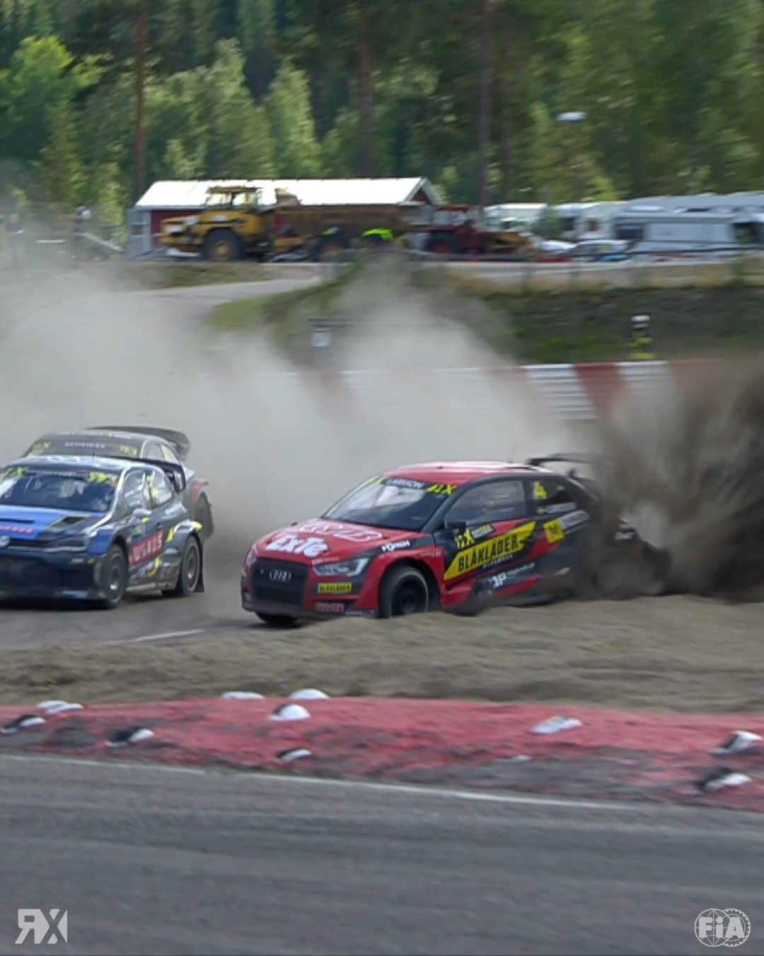 レッドブルのインスタグラム：「them: why do you love rallycross?  us: 😏  catch the guys back in action this weekend!  #redbull #givesyouwiiings #rallycross #wrx #motorsports」