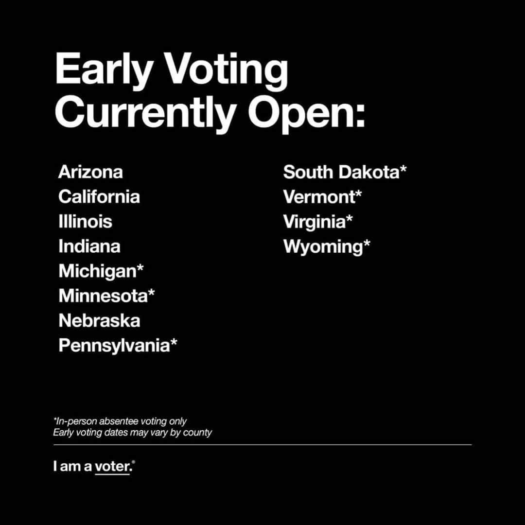 クリス・ボッシュさんのインスタグラム写真 - (クリス・ボッシュInstagram)「Today is the last day to register to #vote if you live in Kansas, Louisiana, Maryland, New Jersey, Minnesota, Oregon, Virginia, D.C., and West Virginia.   If you live in my home state of #Texas, voting is NOW OPEN. The election isn’t 3 weeks away. It’s currently open in many states. Swipe to see if your states election is open. Be sure to educate yourself and make a plan to let your voice be heard in this election.  @hoopersvote @rockthevote #Hoopersvote #voterregistration #voteearly」10月14日 5時07分 - chrisbosh