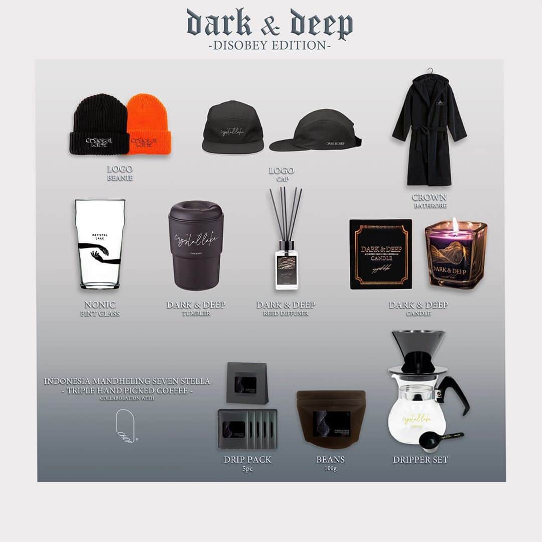 Crystal Lakeのインスタグラム：「DARK & DEEP DISOBEY EDITION POP UP STORE.  October 16th - 18th 13:00 - 21:00  at @MAGICROOMSTORE」