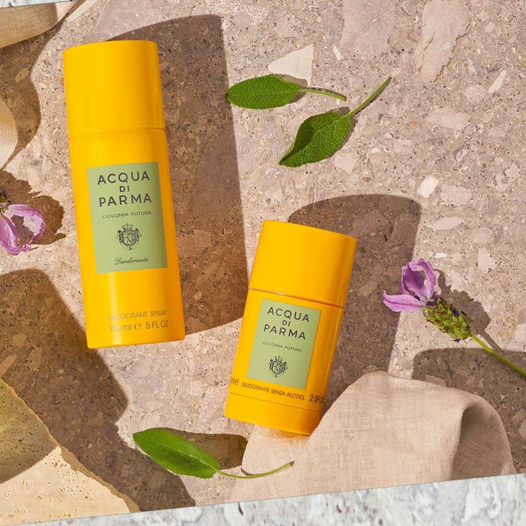 のインスタグラム：「Colonia Futura, all day long. Get ready for an immersive Futura experience with the full range that includes deodorants and hair and shower gel for long-lasting scent.⁣ ⁣ #ColoniaFutura⁣ ⁣ #AcquadiParma #Futura #AcquadiParmaFutura⁣ #colonia #fragrances #newfragrance #icon #future #generation」