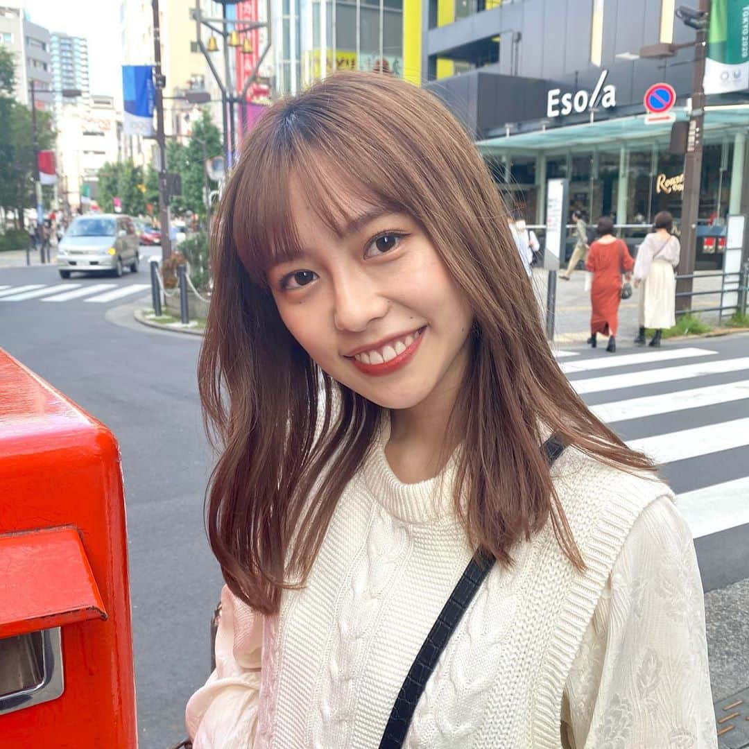 潘佳伊さんのインスタグラム写真 - (潘佳伊Instagram)「昨日は池袋で撮影がありました🐥 これは撮影後のお写真📷  #ミスコン #ミス立教 #池袋 #池袋グルメ #池袋カフェ #撮影 #ヘアカラー #ベージュカラー #ミディアムヘア」10月13日 21時12分 - hankaichan