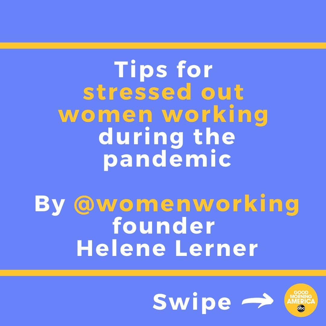 Good Morning Americaさんのインスタグラム写真 - (Good Morning AmericaInstagram)「Are you a stressed out woman working during the pandemic? @womenworking has tips for how to juggle work and home life. Learn more at link in bio.」10月13日 21時45分 - goodmorningamerica