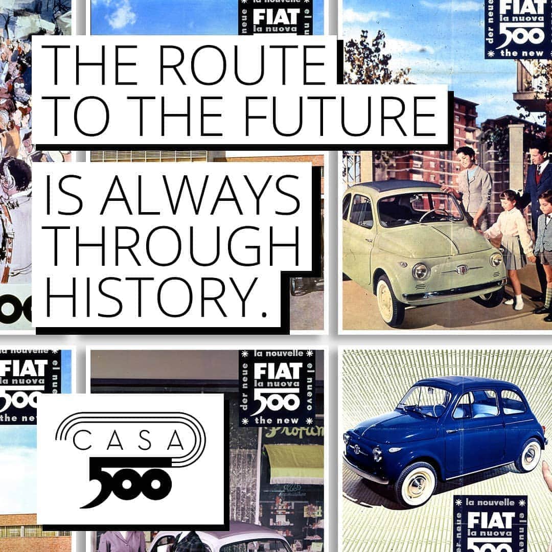 Fiat さんのインスタグラム写真 - (Fiat Instagram)「Change leads us to the future, but it’s always born in our history. As a new season of mobility is approaching, take a moment to celebrate Fiat and 500’s journey so far: visit Casa 500. Link in bio.」10月13日 22時05分 - fiat