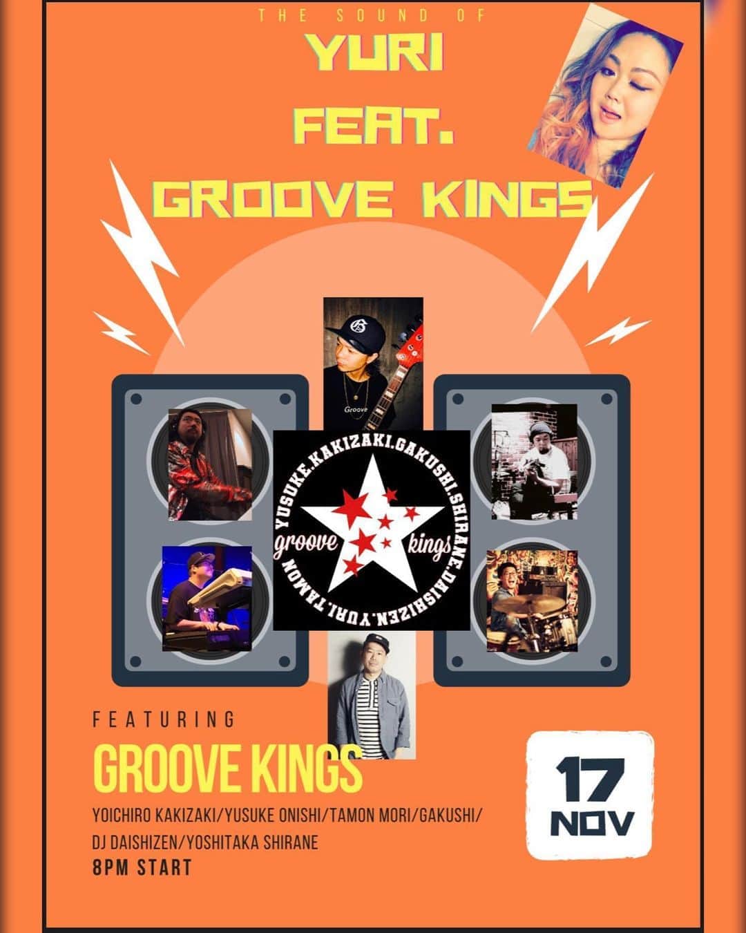 YURIさんのインスタグラム写真 - (YURIInstagram)「11.17.20  YURI feat. Groove Kings 8pm start!  配信ライブ #divalife #music #groove #diva #musicians #japan」10月13日 22時12分 - divafreshyuri