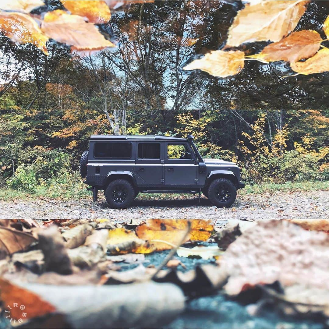 rabbiiiiiのインスタグラム：「* 🍂🚛🍂 * * #igersjp #gunmagram #defender #🍂 * * Location: Gunma Japan🇯🇵」