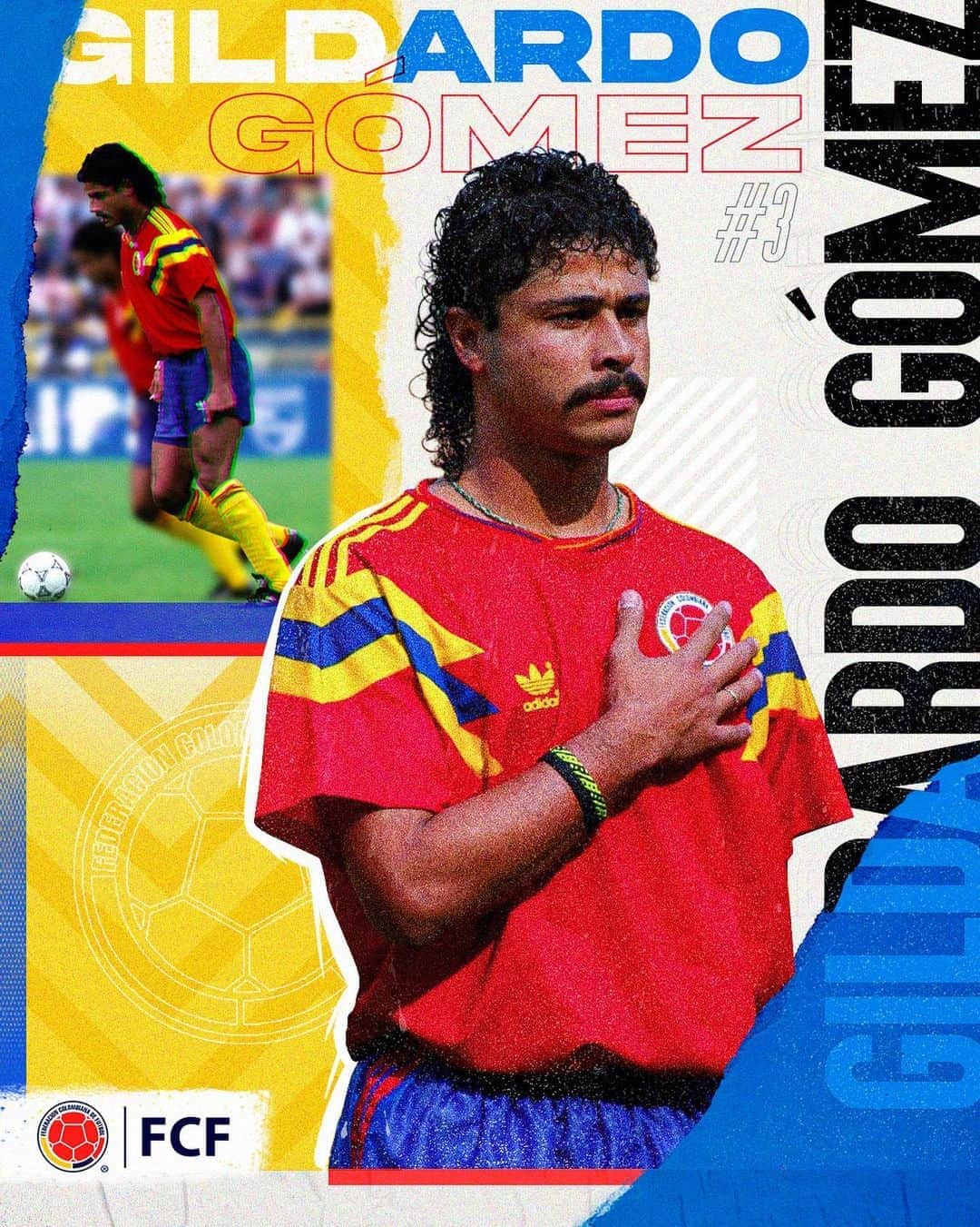 サッカー コロンビア代表チームのインスタグラム：「¡Feliz Cumpleaños Gildardo Gómez!  Enviamos una gran felicitación a nuestro Mundialista.   Abrazo de gol. 🇨🇴⚽️」