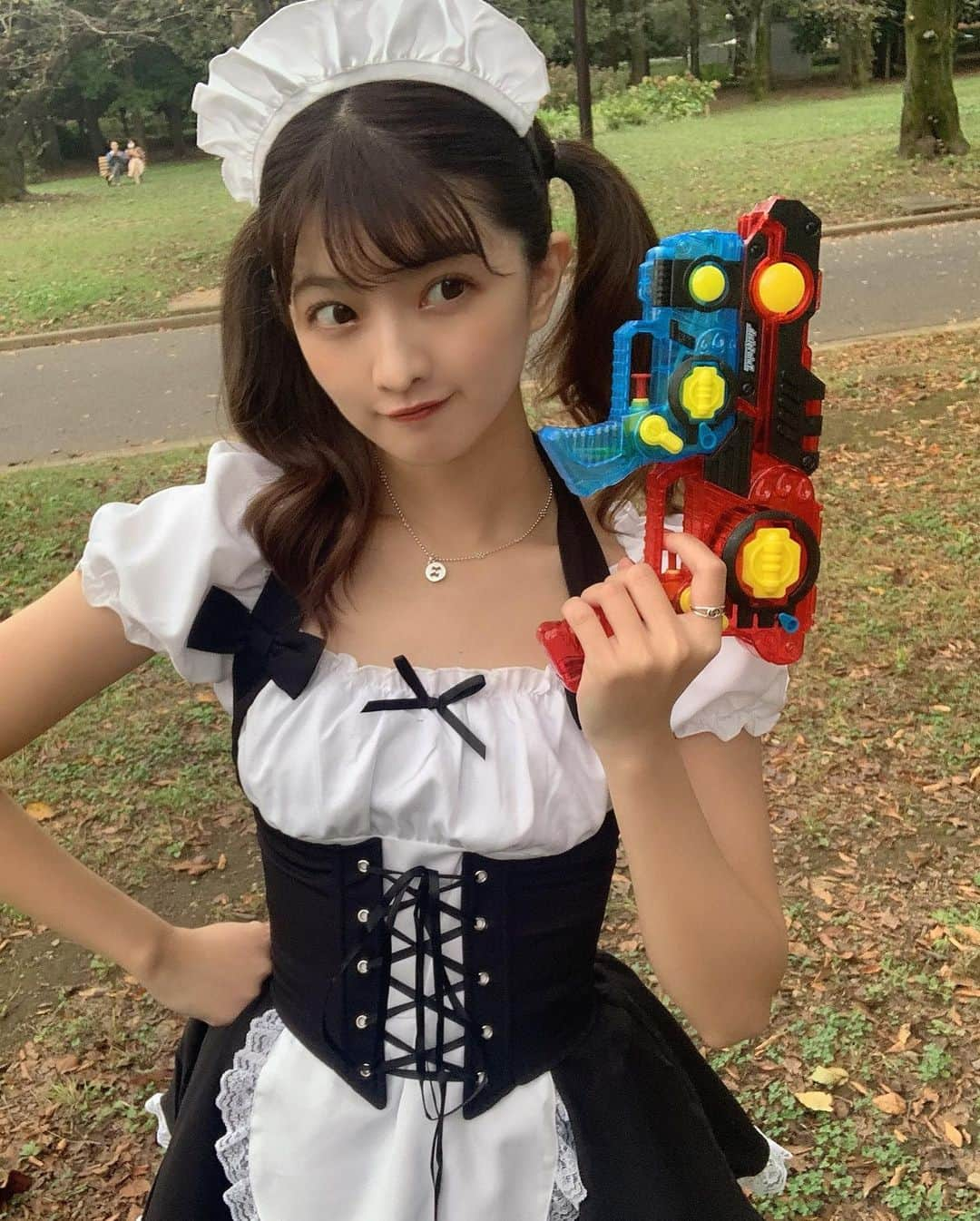 中山星香さんのインスタグラム写真 - (中山星香Instagram)「うらきすが荒野行動の公式のサポーターに🥺🥺🥺ありがとうございます🎉#荒野行動 #荒野女子 #メイド服 #一撃必殺 #好きな武器はM4とMP5」10月13日 23時59分 - seika0705n