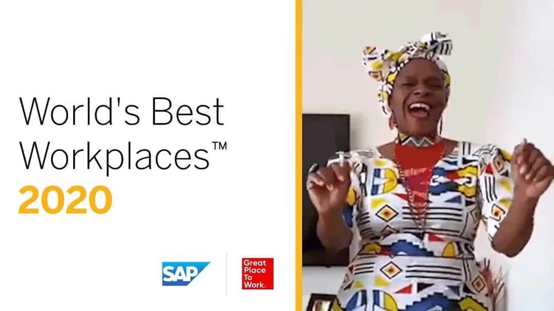 SAPのインスタグラム：「Our employees ignite our purpose and power our innovation. 🙏 We're honored to make the list of #WorldsBestWorkplaces in 2020 by @gptw_us 🎊 http://sap.to/6178GNiDe #LifeatSAP」