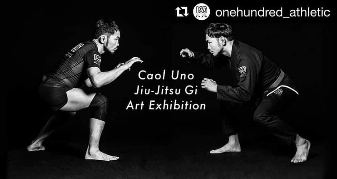 宇野薫のインスタグラム：「#Repost @onehundred_athletic with @get_repost ・・・  『Caol Uno Jiu-Jitsu Gi Art Exhibition』開催決定﻿ ﻿ ・・・・・﻿ 有限会社宇野薫商店は、総合格闘家としてプロ生活25年目に突入した宇野薫（@caoluno ）がキュレーションするアートイベント『Caol Uno Jiu-Jitsu Gi Art Exhibition』を、リーバイ・ストラウス ジャパン 株式会社、富士フイルム株式会社、村上美術株式会社の協力のもと、2020年10月20日（火）～11月3日（火・祝）の期間で開催いたします。﻿ コロナ禍の折、社会的状況を鑑みて、メイン会場となる「BRICK & MORTAR」での展示販売をベースに、特設オンラインサイト、サテライト会場の「HOLY SHIT」においても同時開催いたします。﻿ ﻿ 日本の柔道をルーツとし、ブラジルで発展した寝技を主体とした格闘技「ブラジリアン柔術」。本イベントではその競技の際に着用する柔術着（通称：Gi）に着目。「BRICK & MORTAR 中目黒店」では、宇野薫がファッションに興味を持ったきっかけにもなり、今も愛してやまないデニムメーカー「Levi's®（@levis_japan ）」の協力を得て、リサイクルデニムでリメイクしたオリジナル柔術着（非売品/詳細は後述）を展示。また、刺繍作家の小菅くみ氏（@kumikosuge ）、アーティストの村上周氏（@amane_murakami ）が手掛けた柔術着をベースにしたアート作品（販売）も披露します。さらに同会場では、宇野薫がディレクターを務めるスポーツアパレルブランド『ONEHUNDRED ATHLETIC』のコーナーを設け、新作の販売および特別先行予約を予定しています。﻿ ﻿ 本イベント開催を記念したグッズにおいては、画家の五木田智央氏が描き下ろした宇野薫のポートレートTシャツをリリース。1999年5月にプロフェッショナル修斗で初めて戴冠して以来、20数年ぶりの顔合わせがプロレス/格闘技関連の月刊誌『KAMINOGE（@kaminogeboy ）』の協力で実現しました。そして宇野薫が選手として辿ってきた1ページを村上周氏がアート作品に昇華させた一点物（作品数は未定）と、写真家のノルベルト・ルーベン氏（@_norberto_ruben_ ）が撮り下ろした宇野薫のポートレートを記念フレームにして（富士フイルムのパネル加工サービス「WALL DECOR」を使用）販売します。﻿ ・・・・・﻿ ﻿ ＜イベント概要＞﻿ タイトル：Caol Uno Jiu-Jitsu Gi Art Exhibition﻿ 会期：2020年10月20日（火）～ 11月3日（火・祝）﻿ 主催：有限会社宇野薫商店﻿ 協力：リーバイ・ストラウス ジャパン 株式会社、富士フイルム株式会社、村上美術株式会社﻿ ﻿ ■メイン会場﻿ 『BRICK & MORTAR 中目黒店』﻿ 住所：東京都目黒区中目黒 1-4-4﻿ 営業時間：12:00～19:00﻿ 定休日：10/25（日）、11/1（日）【イベント期間中のみ】﻿ 電話：03-6303-3300﻿ URL：https://caol-uno-exhibition.stores.jp（特設ECサイト）﻿ instagram：@brickandmortar_nakameguro﻿ ﻿ ■サテライト会場﻿ 『HOLY SHIT』﻿ 住所：東京都世田谷区上馬1-16-9﻿ 営業時間：10:00～20:00﻿ 定休日：不定休日あり﻿ 電話：03-6450-6169﻿ URL：https://holyshit-store.com/﻿ instagram：@holyshit_kamiuma.cafe ﻿ ﻿」